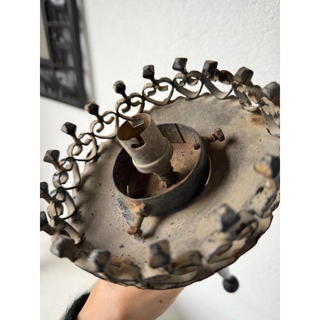 Brutalist Black Metal Wall Sconces, 1950s, Set of 2 For Sale - Image 16 of 18