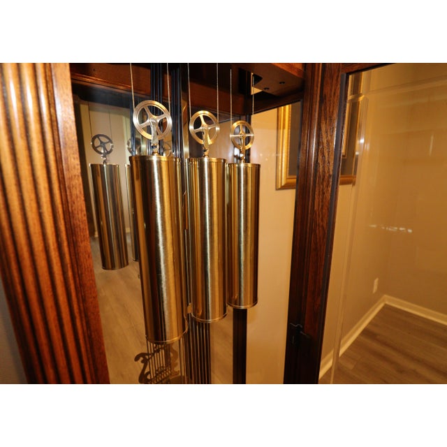 Howard Miller 68th Anniversary Grandfather Clock – Windsor Cherry – Illuminated Moon Dial – Unused For Sale - Image 9 of 14