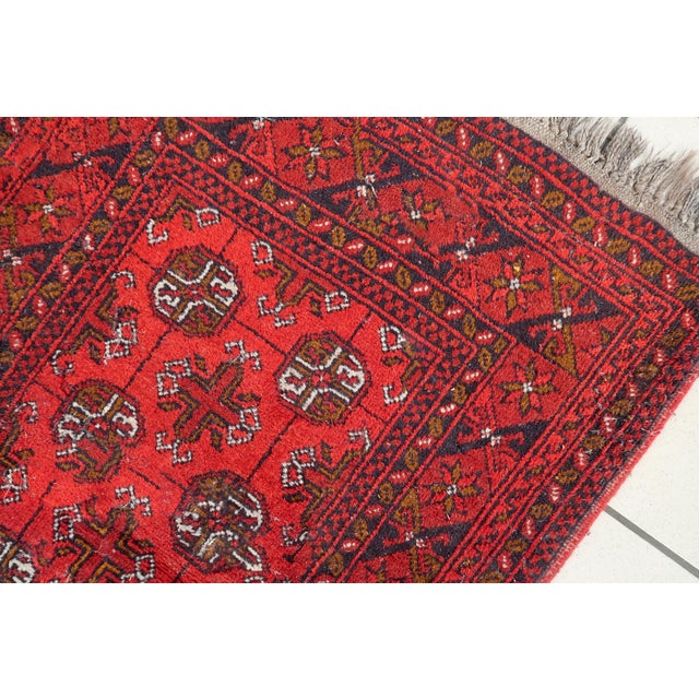 Textile 1920s, Antique Afghan Ersari Tribal Rug 3' X 4' For Sale - Image 7 of 9