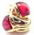 Pink Vintage Bulgari Bvlgari Pink Tourmaline Yellow & White Gold Earrings, Pair For Sale - Image 8 of 12
