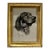 t.e.. Schrock Signed 1950 Setter Dog Portrait Drawing Framed For Sale