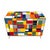 This 4-drawer dresser, entirely handmade, features a wooden frame covered in multicolored glass; gilded brass trim and...