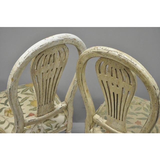 Wood Vintage French Louis XVI Montgolfier Hot Air Balloon Dining Chairs - Set of 6 For Sale - Image 7 of 12