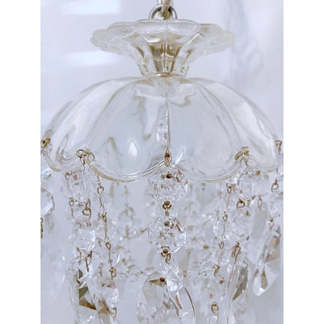 1950s Parachute Chandelier With Hand Cut Glass Dish For Sale In New York - Image 6 of 7