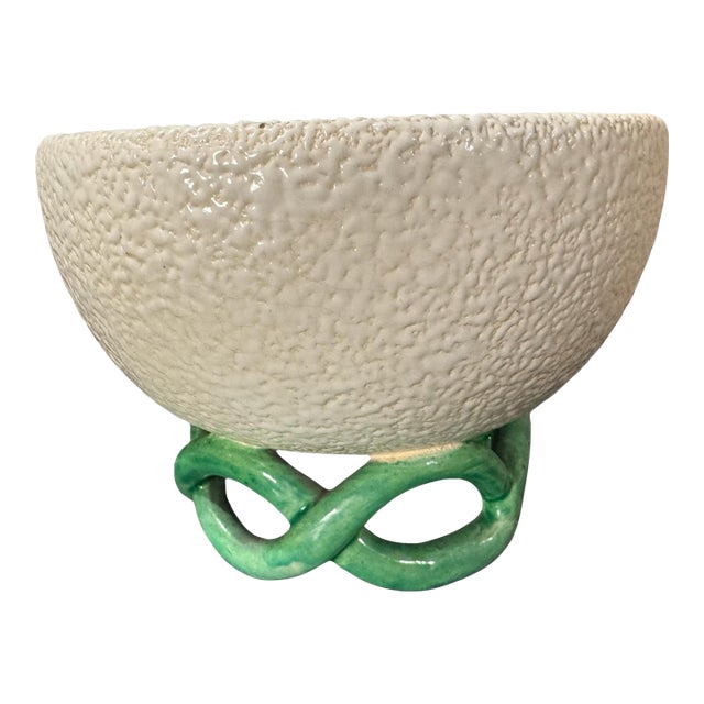 Vintage Jp Sevres France Mid Century Modern Art Pottery Footed Bowl For Sale