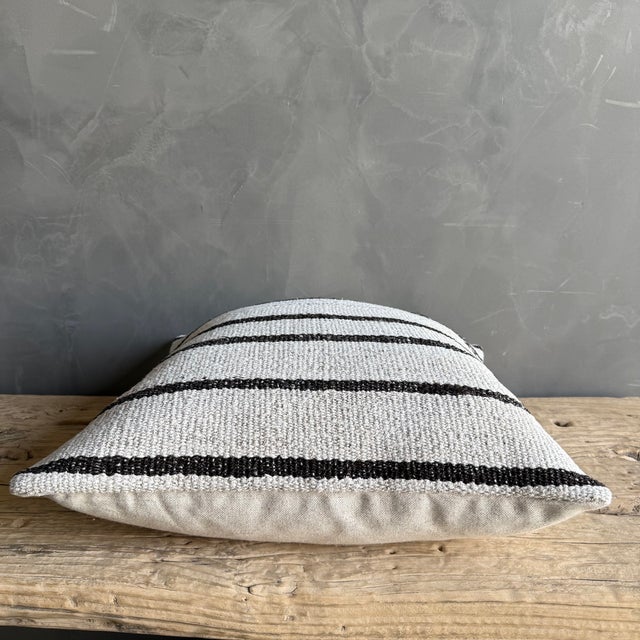 Vintage Rug Pillow Cover With Stripes For Sale In Los Angeles - Image 6 of 8