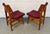 Brick Red Vintage Gunlocke "23-C" Walnut Mid-Century Dining Chairs For Sale - Image 8 of 11