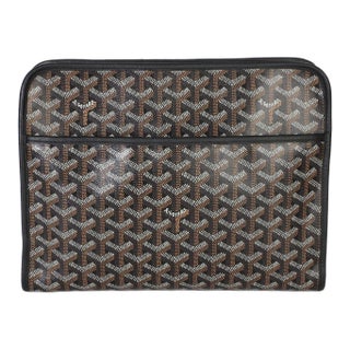 Black Goyardine Canvas Jouvence Toiletry GM For Sale