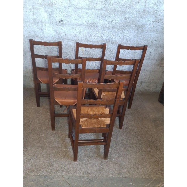 Chairs in Straw and Wood, 1890s, Set of 6 For Sale - Image 3 of 14