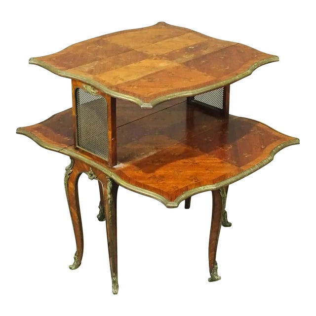 Early 19th Century Two Tier French Louis XV Dessert And/Or Tea Table Ormolu Occasional or End Table For Sale