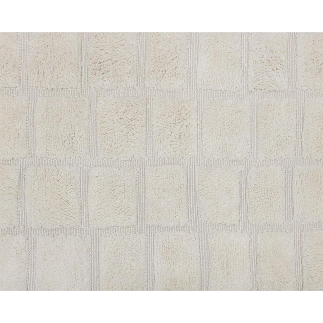 Moroccan Mrirt Hand-Knotted Wool Rug | 9'1" X 6'8" | One of a Kind For Sale - Image 4 of 8