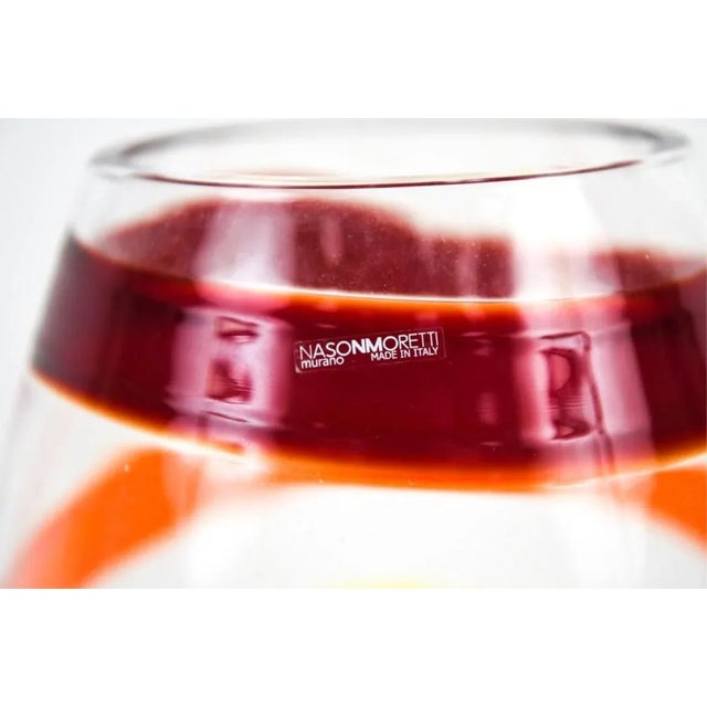 Mid 20th Century Vase Signed "Nason Moretti" & Nason Moretti Murano Label, Italy, 20th C. For Sale - Image 5 of 8