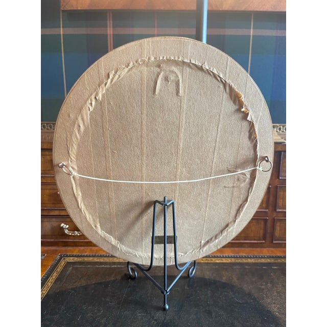 1980s 1980s Original R. F. Fullick Painting “Yellow Labrador” in Oval Wood and Gilt Frame For Sale - Image 5 of 7