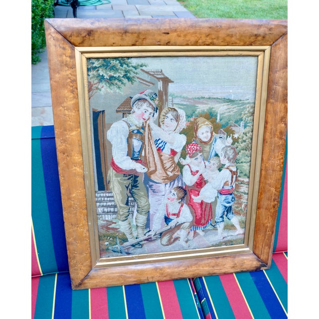 Antique Needlepoint Tapestry For Sale - Image 4 of 13