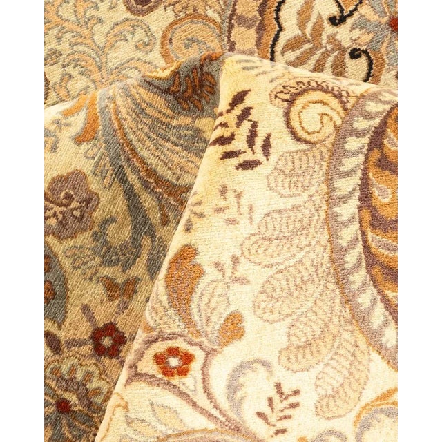 Textile Mogul, One-of-a-Kind Hand-Knotted Area Rug in Ivory, 6' 3" x 8' 10" For Sale - Image 7 of 8