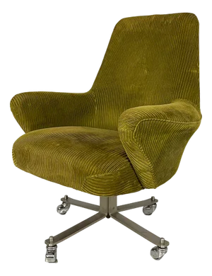 Italian Modern Green Velvet Office Chair by Giulio Moscatelli for Formanova, 1970s
