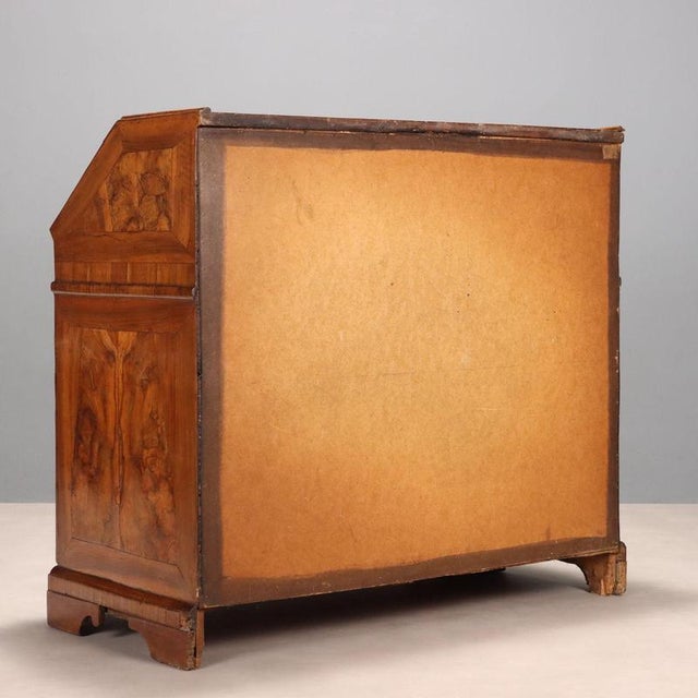 Walnut Drop-Leaf Secretary For Sale - Image 12 of 13