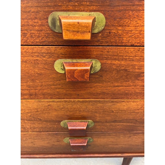 Vintage Jens Risom Four Drawer Walnut Sideboard, Attributed For Sale - Image 13 of 16