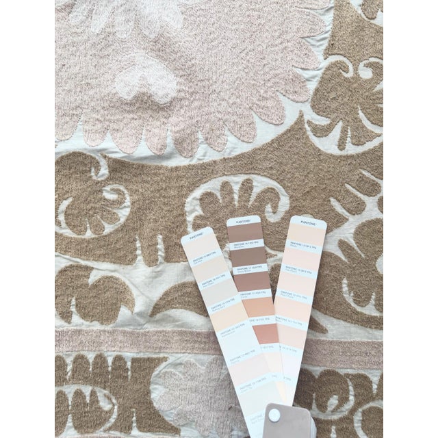 Tan Central Asian Suzani Wall Hanging For Sale - Image 8 of 9