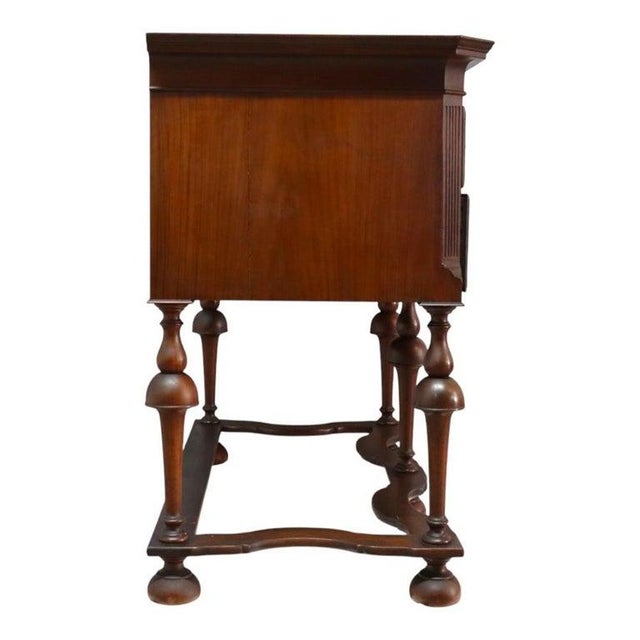 Queen Anne Banded Mahogany Trumpet Leg Server C1930 For Sale - Image 9 of 9