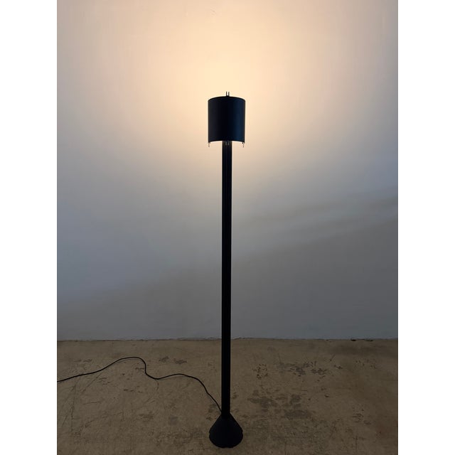 Koch and Lowy Postmodern Black Steel Floor Lamp With Adjustable Shade, 1990s For Sale In Miami - Image 6 of 16