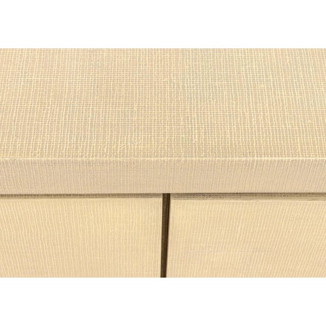 Karl Springer Style Beige Grasscloth Sideboard For Sale In New York - Image 6 of 8