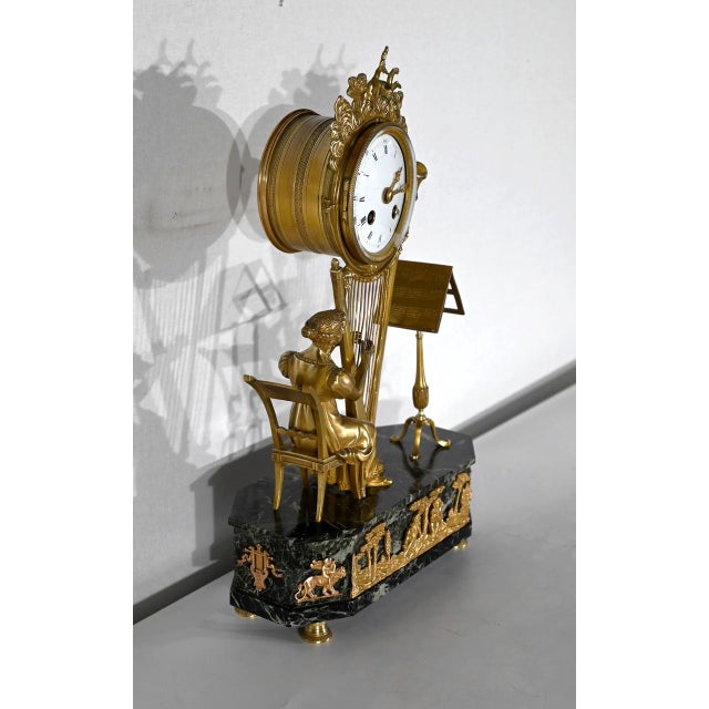 Antique Fireplace Garnish the Harpist, Set of 3 For Sale - Image 5 of 18