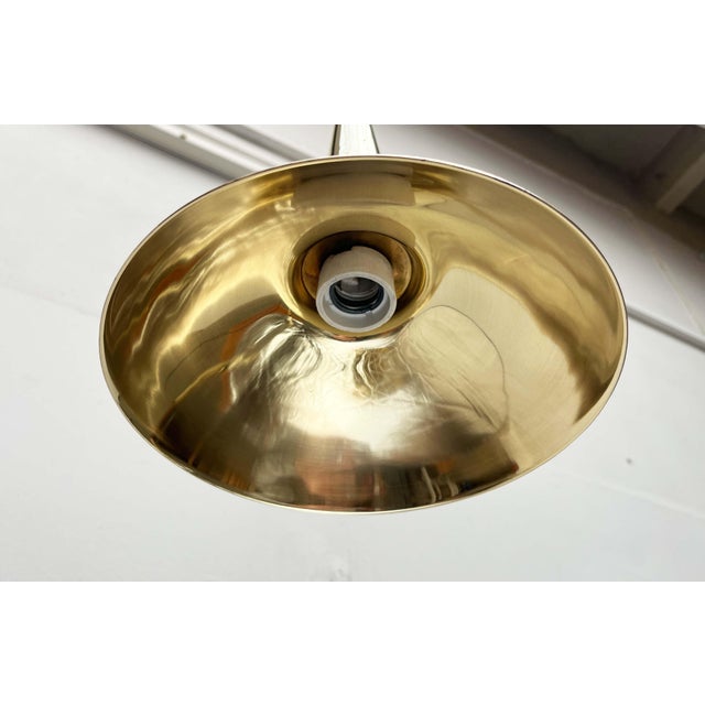 Mid-Century Modern Danish Brass Kone Pendant Lamps, 1950s, Set of 2 For Sale - Image 10 of 18