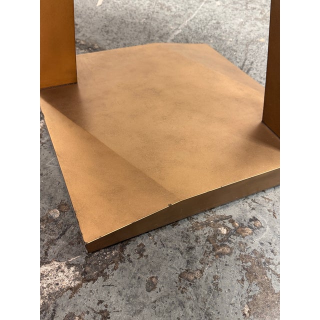 Metallic Gold Occasional Side Table For Sale - Image 10 of 12