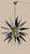 DUTIES FREE Italian Sputnik chandelier with 51 hand-blown Murano glass tips in clear and black, brass frame. Late-XX-...