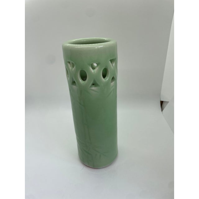 Ceramic Late 19th Century Chinese Celadon Glazed Porcelain Vase For Sale - Image 7 of 8