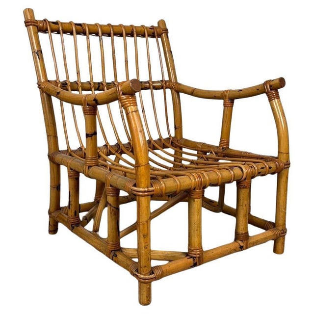 Vintage Bamboo Armchair, 1970s For Sale - Image 12 of 12