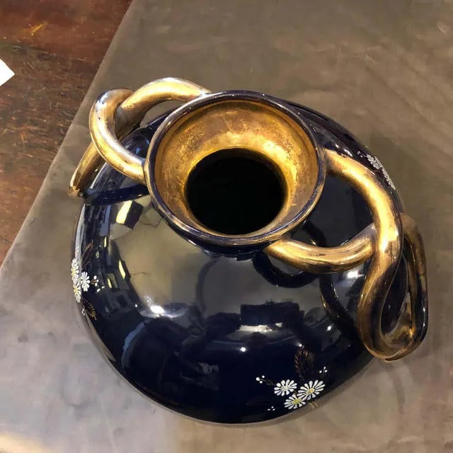 1960s Large Italian Mid-Century Modern Saca Ceramic Vase For Sale - Image 10 of 13