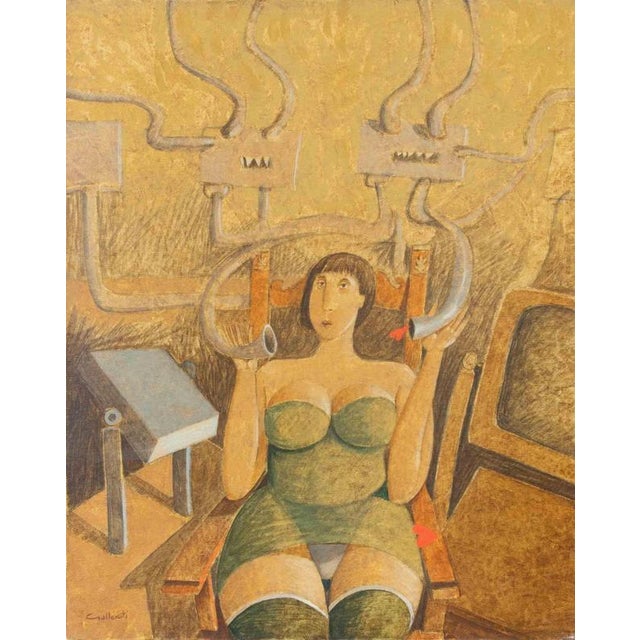 Alberto Gallerati, How Much Love, Oil on Canvas, 1970s For Sale - Image 4 of 4