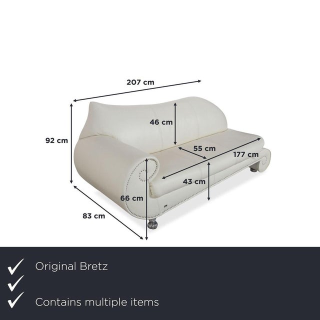 Modern Leather Gaudi Three-Seater and Two-Seater Sofas from Bretz, Set of 2 For Sale - Image 3 of 18