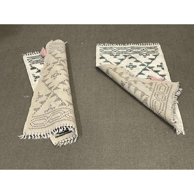 Moroccan Handmade Wool Rugs, Set of 2 For Sale - Image 3 of 9