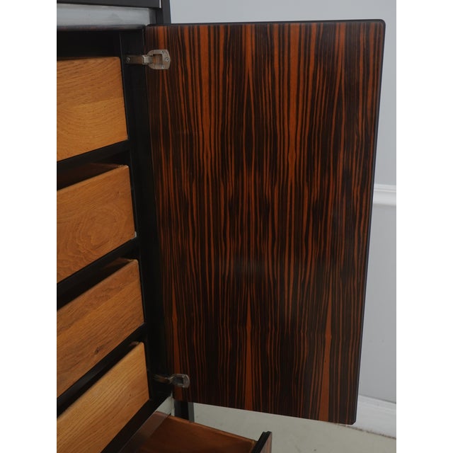Brown John Stuart Mid Century Modern Macassar Dresser Armoire For Sale - Image 8 of 17