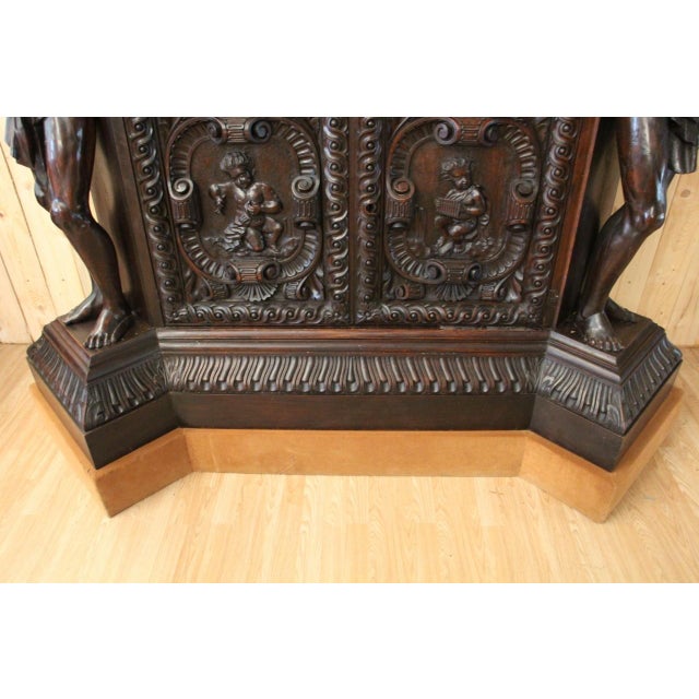 Renaissance-Style Castle Buffet with Atlantes, 19th Century For Sale - Image 6 of 14