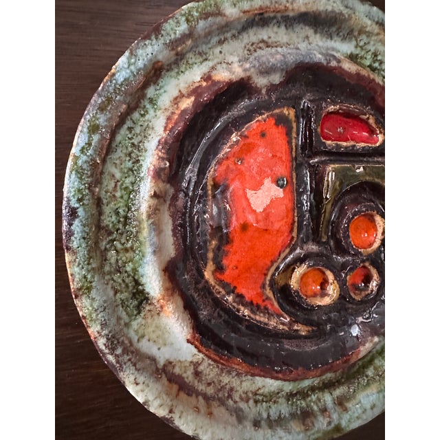 Brutalist Sculptural Glazed Ceramic Art Wall Relief from Ruscha, West Germany, 1960s For Sale - Image 18 of 18