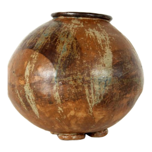Mid-Century Studio Art Pottery Vase – Sculptural Bulbous Form, Handcrafted Ceramic
