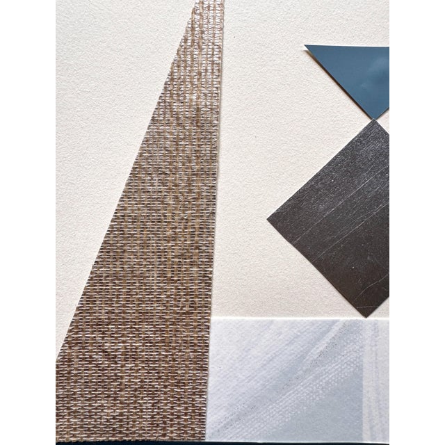 Blue "Rhythm Replaces Reason 4" Original Mixed-Media Collage on Paper by Zac Woodiel For Sale - Image 8 of 9