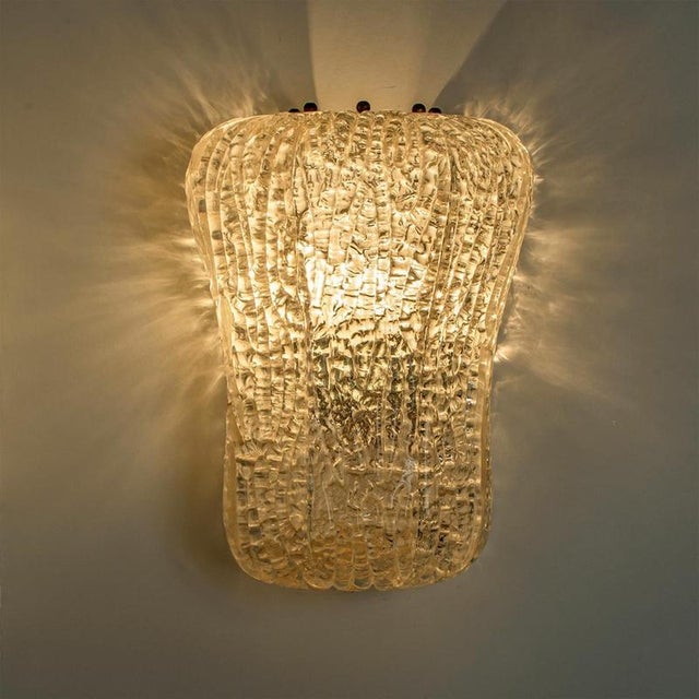Glass Wall Sconces from Barovier & Toso, Italy, 1940s For Sale - Image 8 of 15