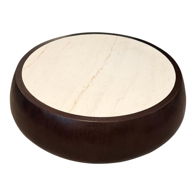 Thomas Pheasant for McGuire Drum Cocktail Table For Sale