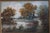 Mid-Century Modern Mid 20th Century B. M. Brown Signed Autumn Cottage Landscape Oil Painting in Wide Gilt Frame For Sale - Image 3 of 18