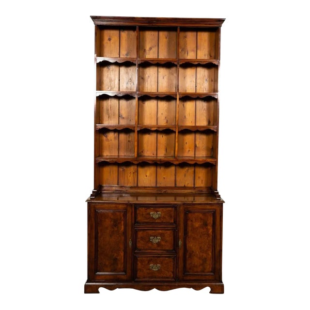 19th Century English Walnut and Pine Collectors Cupboard For Sale