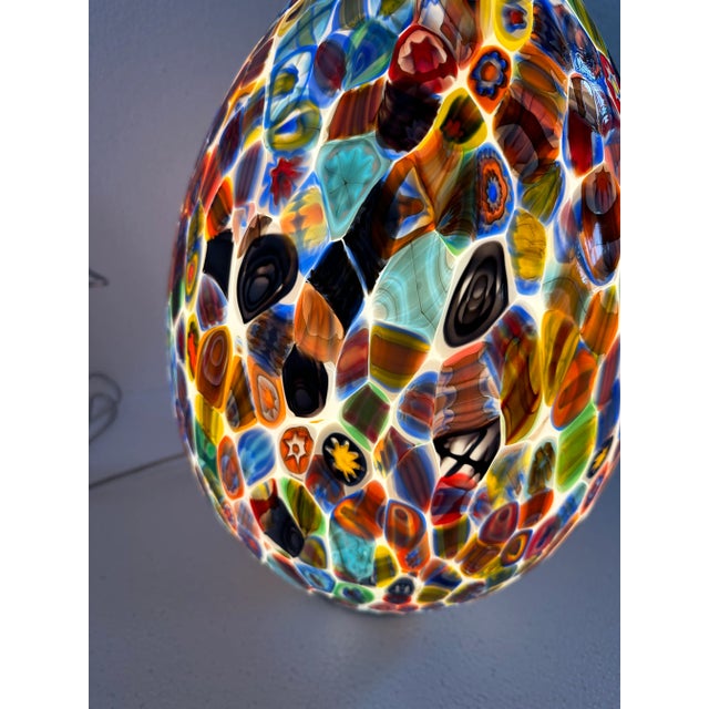 Murano Style Murrine Multicolor Table Lamp For Sale - Image 10 of 12
