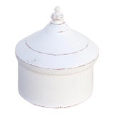 Large Agra White Painted Tika Box For Sale