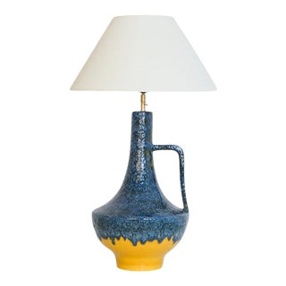 Midcentury W. Germany Ceramic Vase Table Lamp For Sale