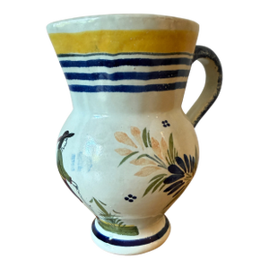 Vintage Quimper Creamer Small Pitcher, Breton Man, Made in France