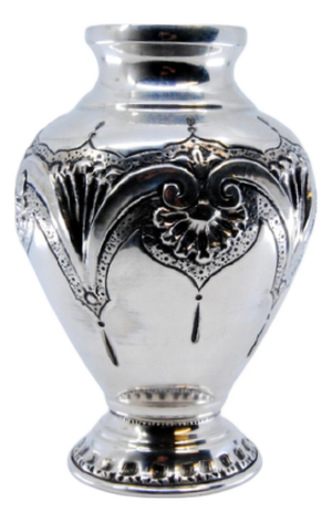 Silver Jar with Shell Shape